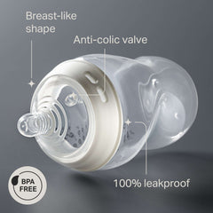 Tommee Tippee Natural Start Anti-Colic Colorful Baby Bottles, 9oz, 0 month+, Slow-Flow Breast-Like Nipple for a Natural Latch, Anti-Colic Valve, Fiesta, Pack of 6