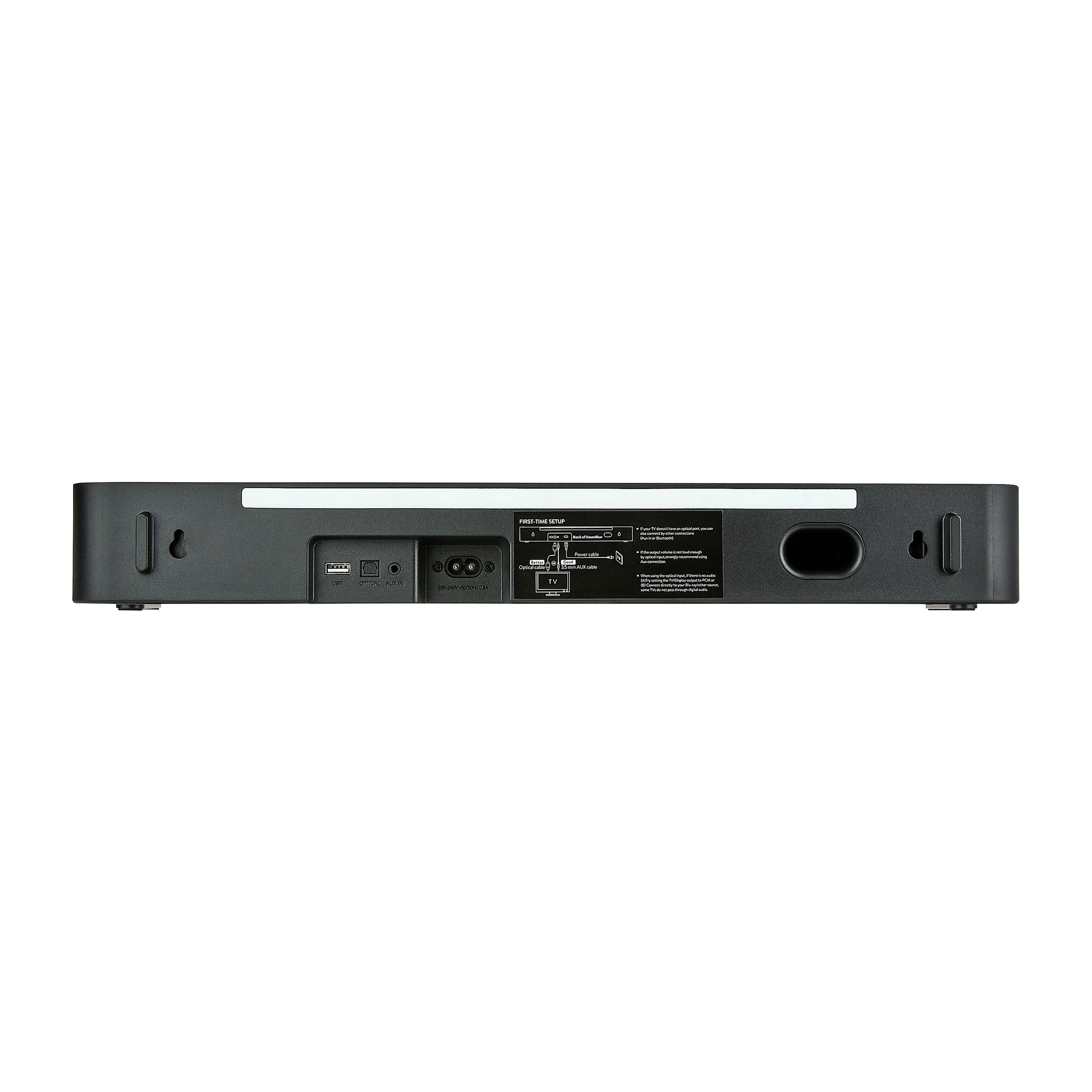 onn Bluetooth 2.0 Channel Soundbar with Multi-Color LED Lighting, 20", Black