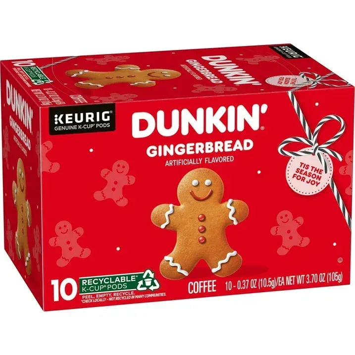Dunkin’ Gingerbread Artificially Flavored Coffee, K Cup Pods, 10 Ct.