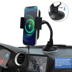 onn Universal Cell Phone Car Mount for Windshield and Dashboard, Suction Cup Mount, Adjustable 360° Rotation, Black