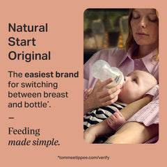 Tommee Tippee Natural Start Anti-Colic Colorful Baby Bottles, 9oz, 0 month+, Slow-Flow Breast-Like Nipple for a Natural Latch, Anti-Colic Valve, Fiesta, Pack of 6