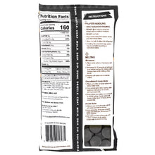 ChocoMaker candy wafers bag, back panel with nutrition facts and melting instructions