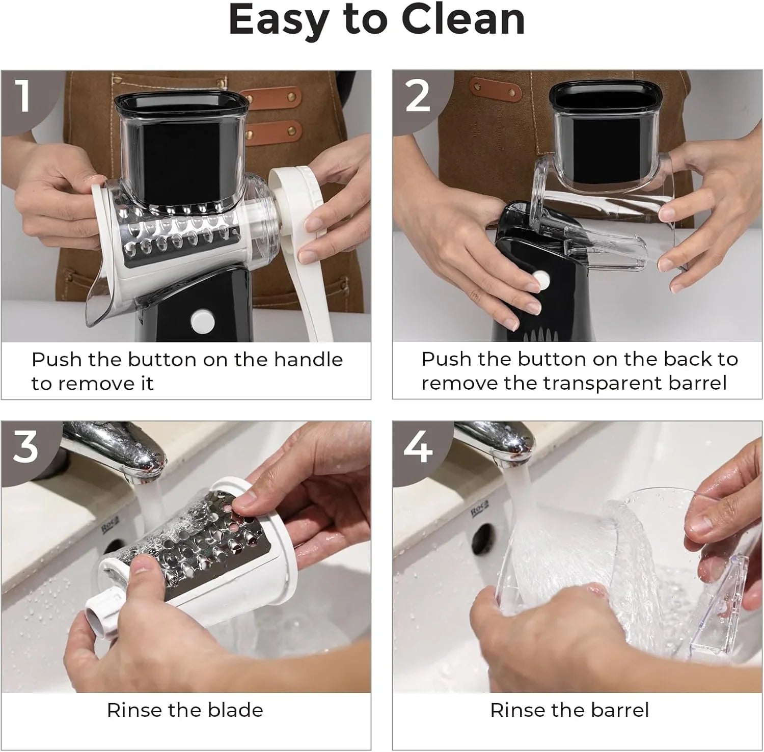 3 in 1 Cheese Grater Rotary, Cheese Shredder Grater for Kitchen Grater Slicer with 3 Replacement Blades, Potato Slicer Vegetable Chopper with Suction Base