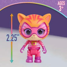 Orange-striped SuperKitties cat figure in pink suit with big round eyes