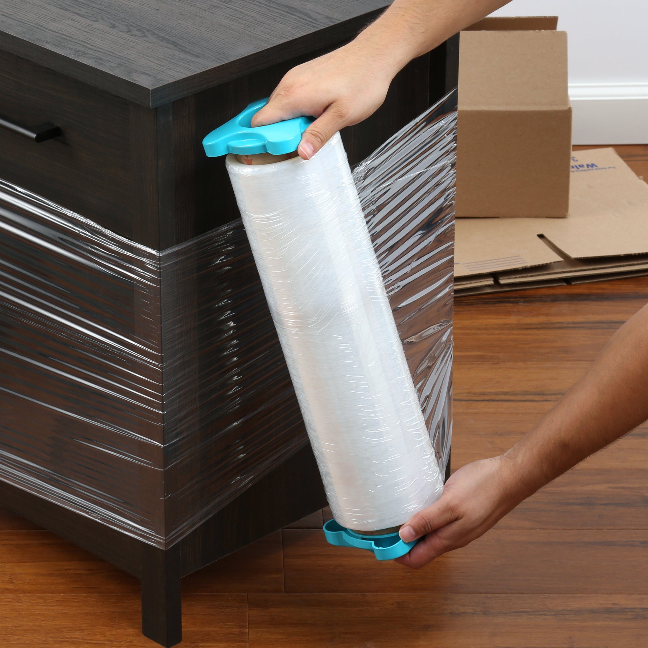 Pen+Gear Easy Roll Stretch Wrap, 15 in x 750 ft, Easy Unwind, Clear, 1 Roll