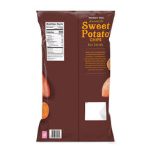 Back of Member's Mark sweet potato chips bag with nutrition facts and product details