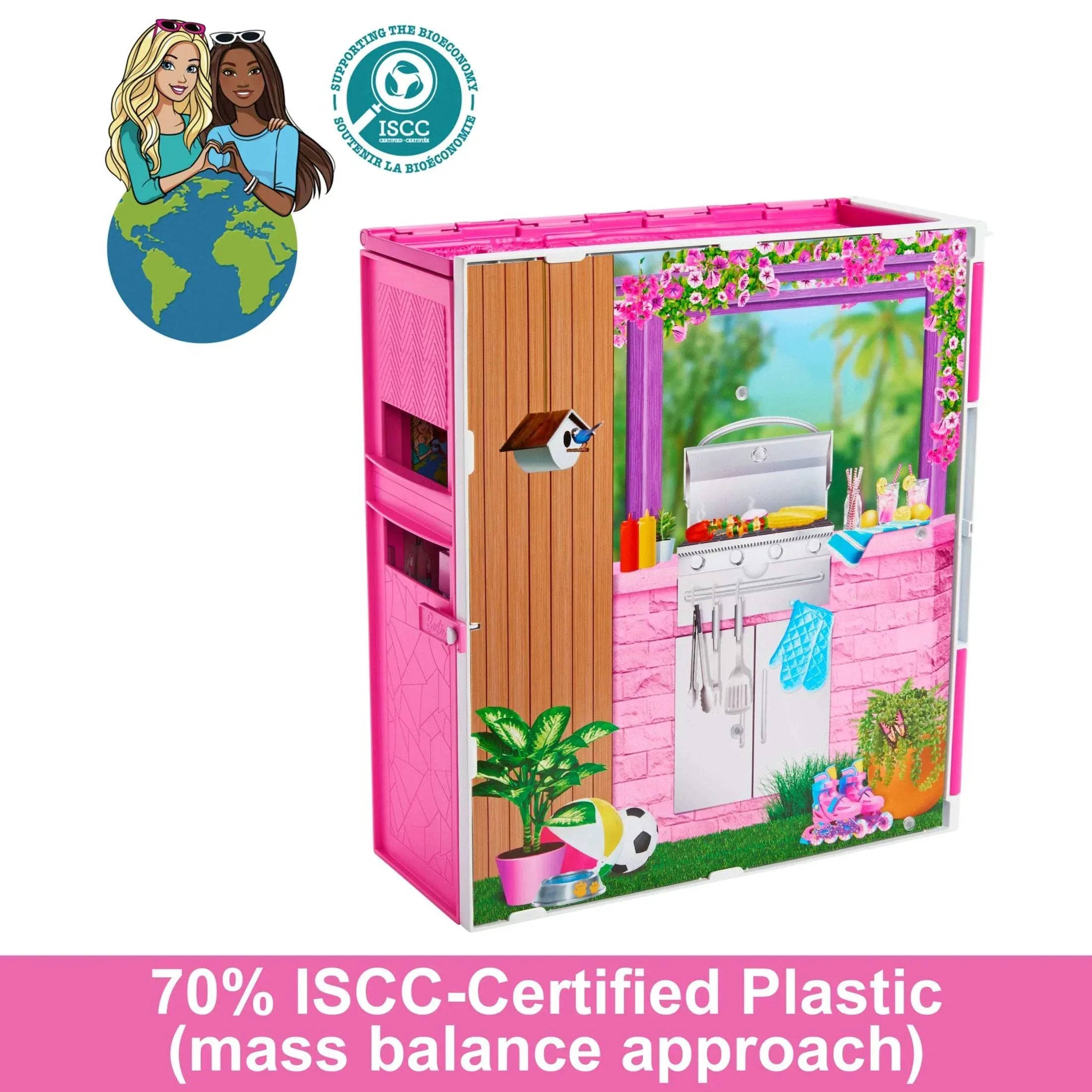 Barbie Getaway House, Doll House Playset with 4 Play Areas, 2 Chairs, 360-Play & Accessories - USA MEGA SHOP