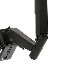 Black monitor mount hinge and joint with adjustment knob on spring arm