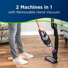 Purple cordless stick vacuum with detachable hand vacuum for quick spot cleaning