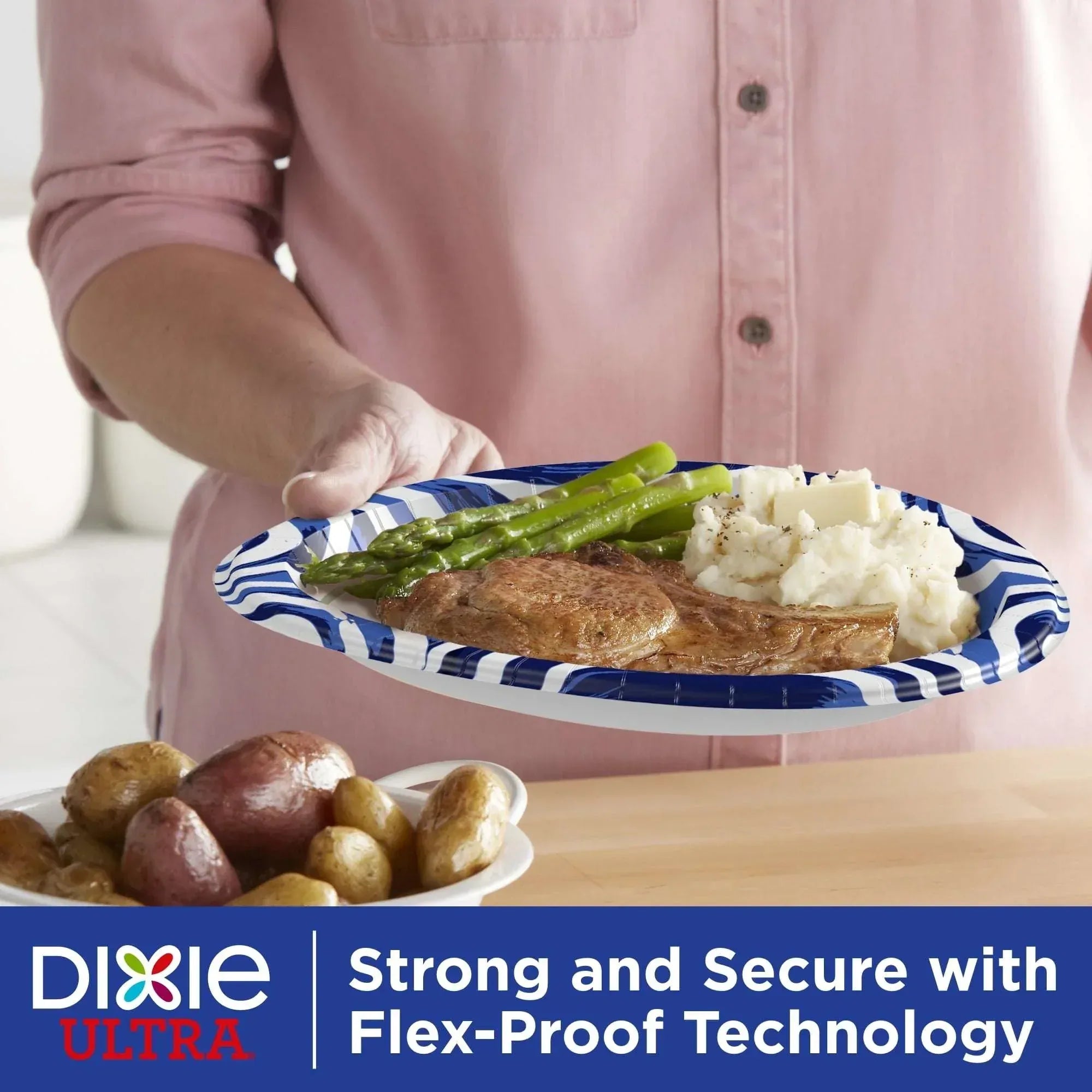 Dixie Ultra Disposable Paper Plates, 10", Multi-Color, 100 Count - USA MEGA SHOP