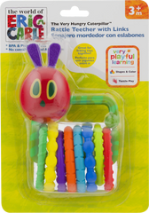 World of Eric Carle, the Very Hungry Caterpillar Rattle Teether with Links 1 Count (Pack of 1) - USA MEGA SHOP