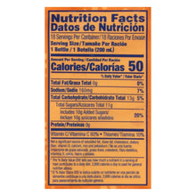 SUNNYD Tangy Original orange juice drink nutrition facts label on panel