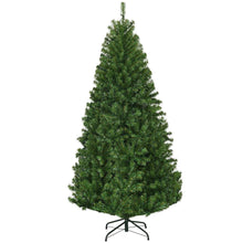 Artificial Christmas tree with dense green branches and hinged foldable stand