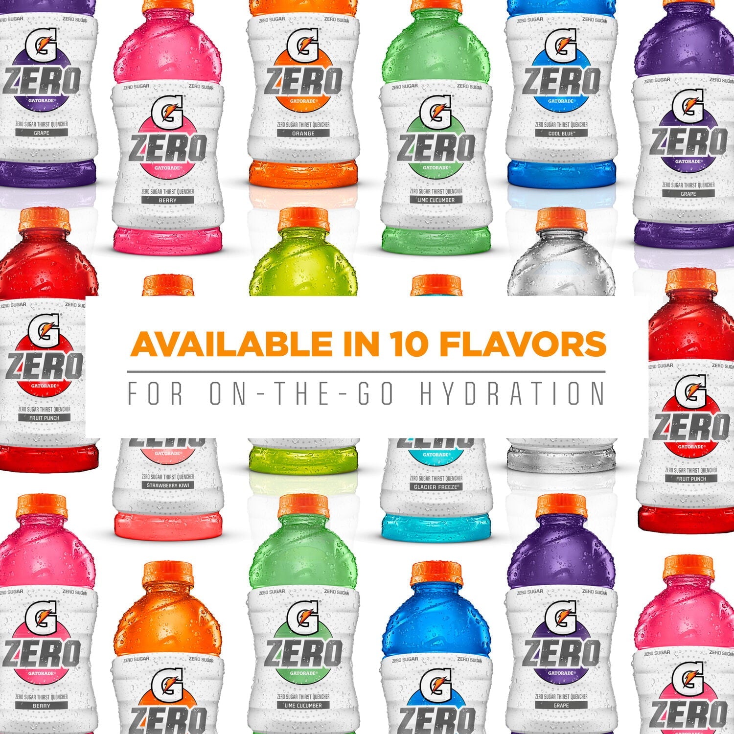 Gatorade Zero Sports Drinks, Berry/Glacier Cherry/Glacier Freeze Variety Pack, 12 fl oz, 18 Count