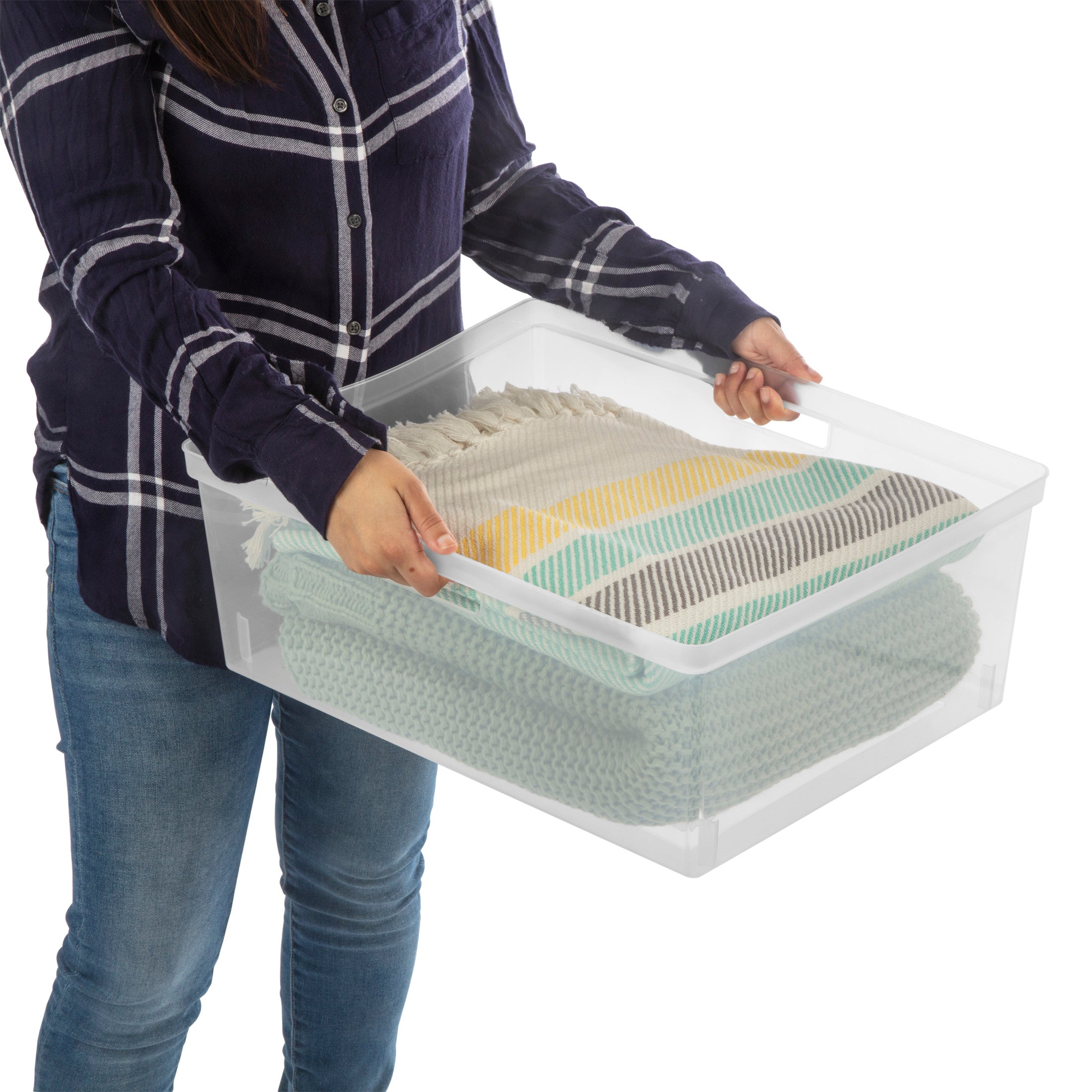 Sterilite Wide 3 Drawer Tower, Plastic Storage Organizer with Removable Clear Bins, Easy to Assemble - No Tools Needed, Black