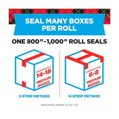 Scotch Heavy Duty Packaging Tape, Clear, 1.88 in. x 25.6 yd, 1 Total