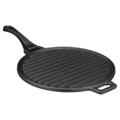 Ozark Trail 4-Piece Cast Iron Skillet Set with Handles and Griddle, Pre-Seasoned, 6", 10.5", 11"