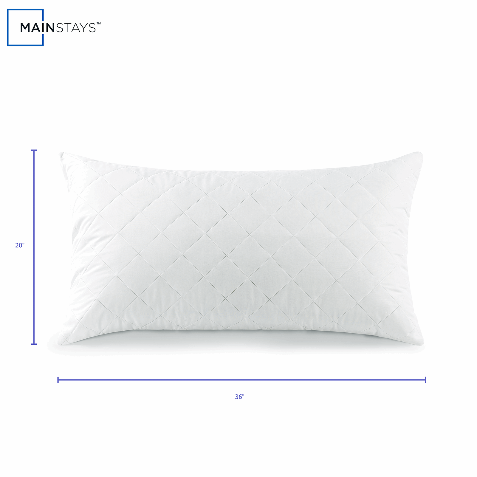 Mainstays Brushed Microfiber Foam Cluster King Bed Pillow - Antimicrobial