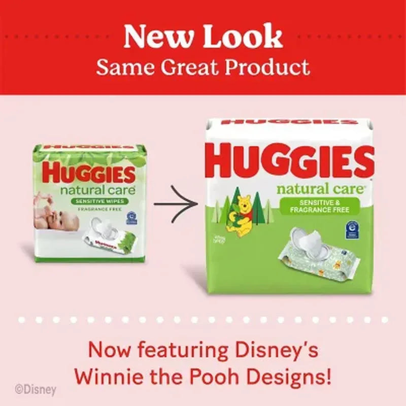 Huggies Natural Care Sensitive, Fragrance Free Baby Wipes, 17 Packs (1088 Ct.)