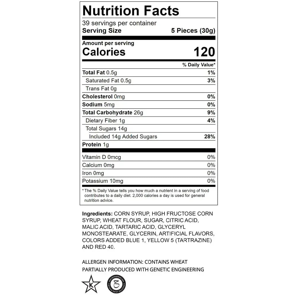 Twists, Individually Wrapped Candy, 2.59Lb (210 Pieces) Jar