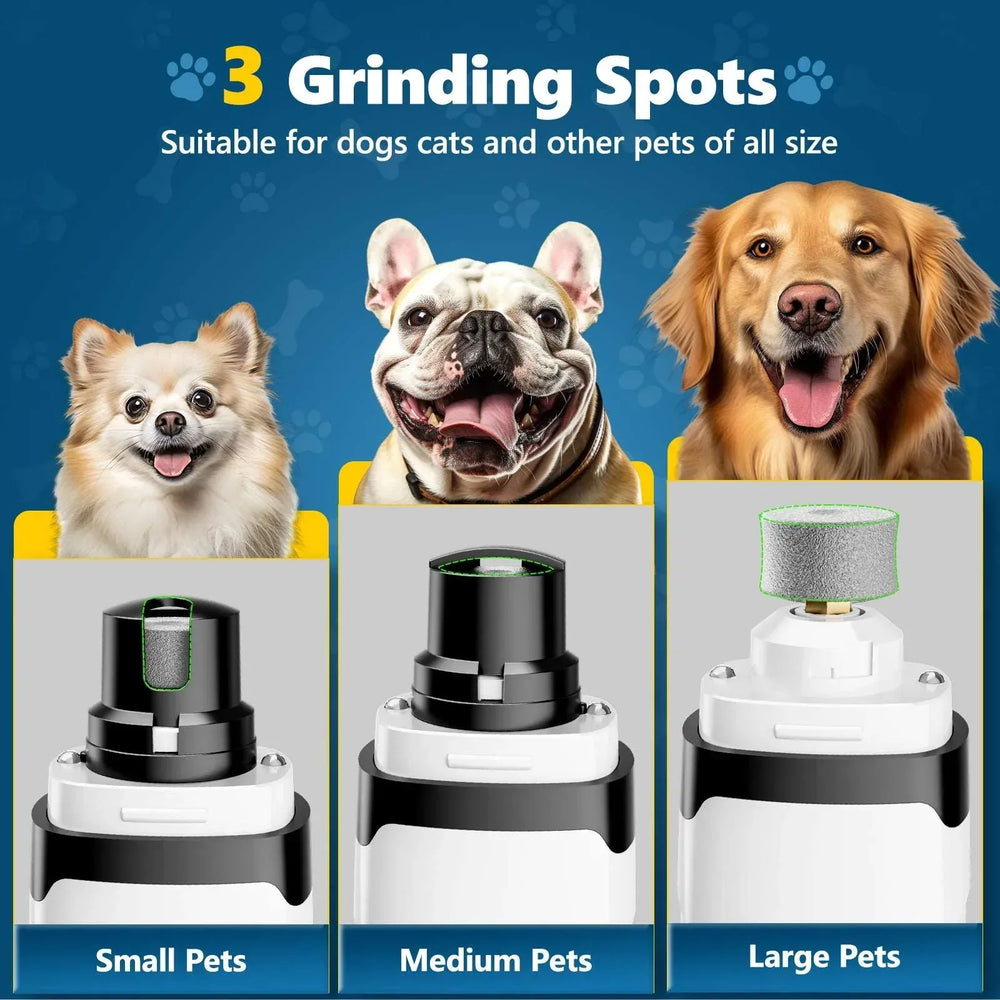 BEBANG Dog Nail Grinder, 2 LED Lights, Super Quiet and Low Vibration Electric Dog Nail Trimmers for Small Medium Large Dogs & Cats - USA MEGA SHOP