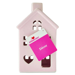 Ceramic House Tabletop Decoration, Pink, 8", Valentine's Day by Way To Celebrate