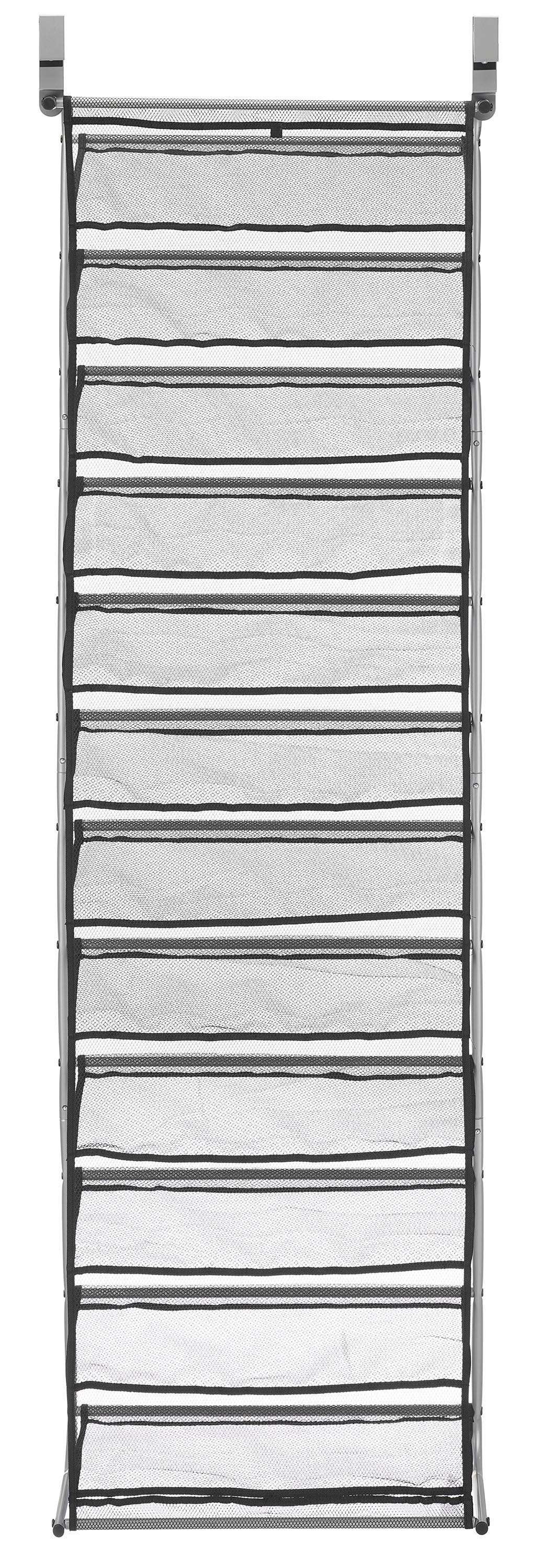 Mainstays Over-the-Door Hanging Shoe Rack, Fits up to 36 pairs, Space Saving, Mesh Lined Tear Resistant