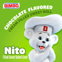 Bimbo Nito chocolate cream-filled sweet roll wrapper with chef mascot
