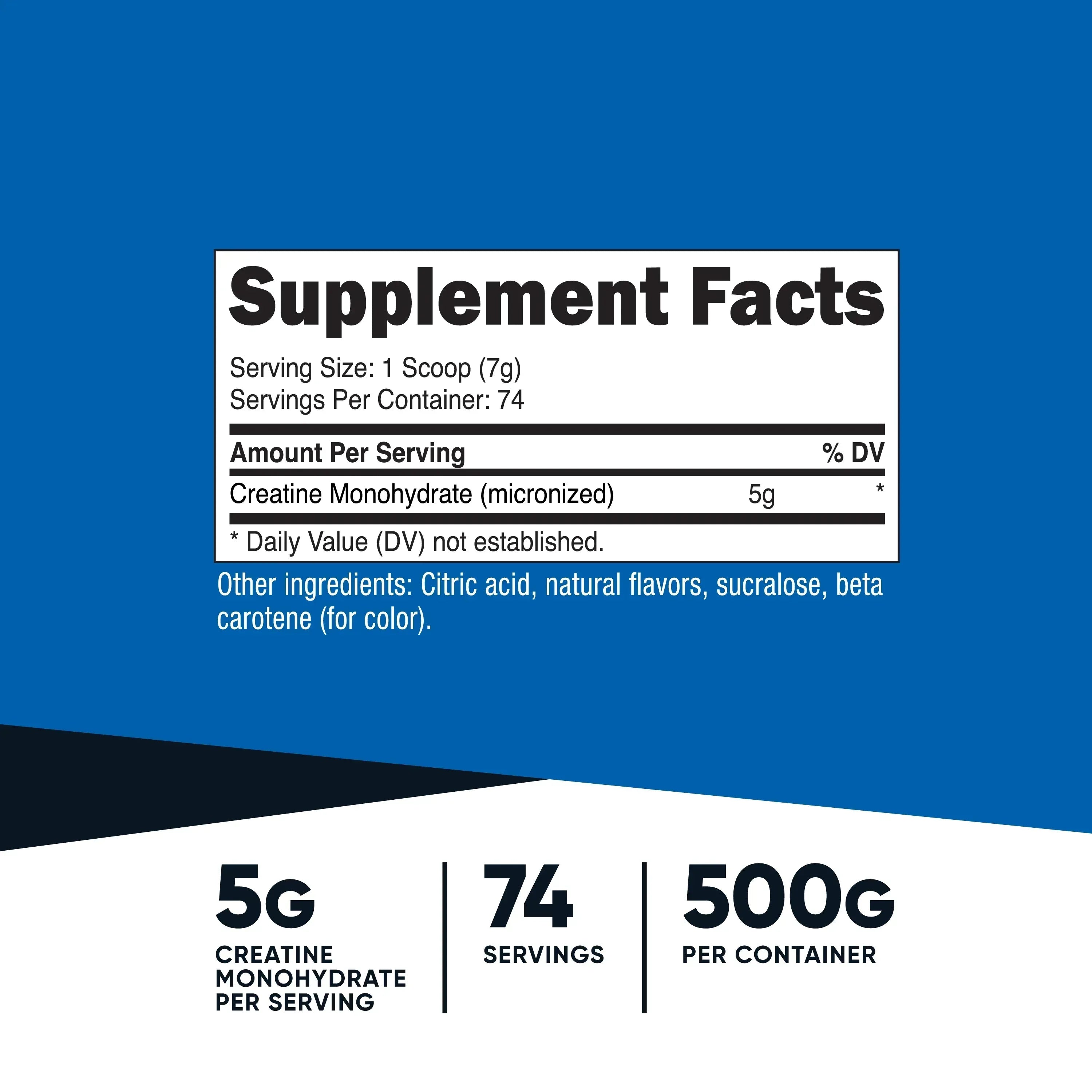 Nutricost, Performance, Creatine Monohydrate, Pineapple Mango, 1.1 lb (500 g)