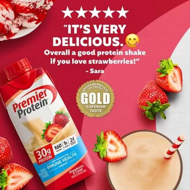 Premier Protein 30G High Protein Shake, Strawberries & Cream (11 Fl. Oz., 15 Pk.)