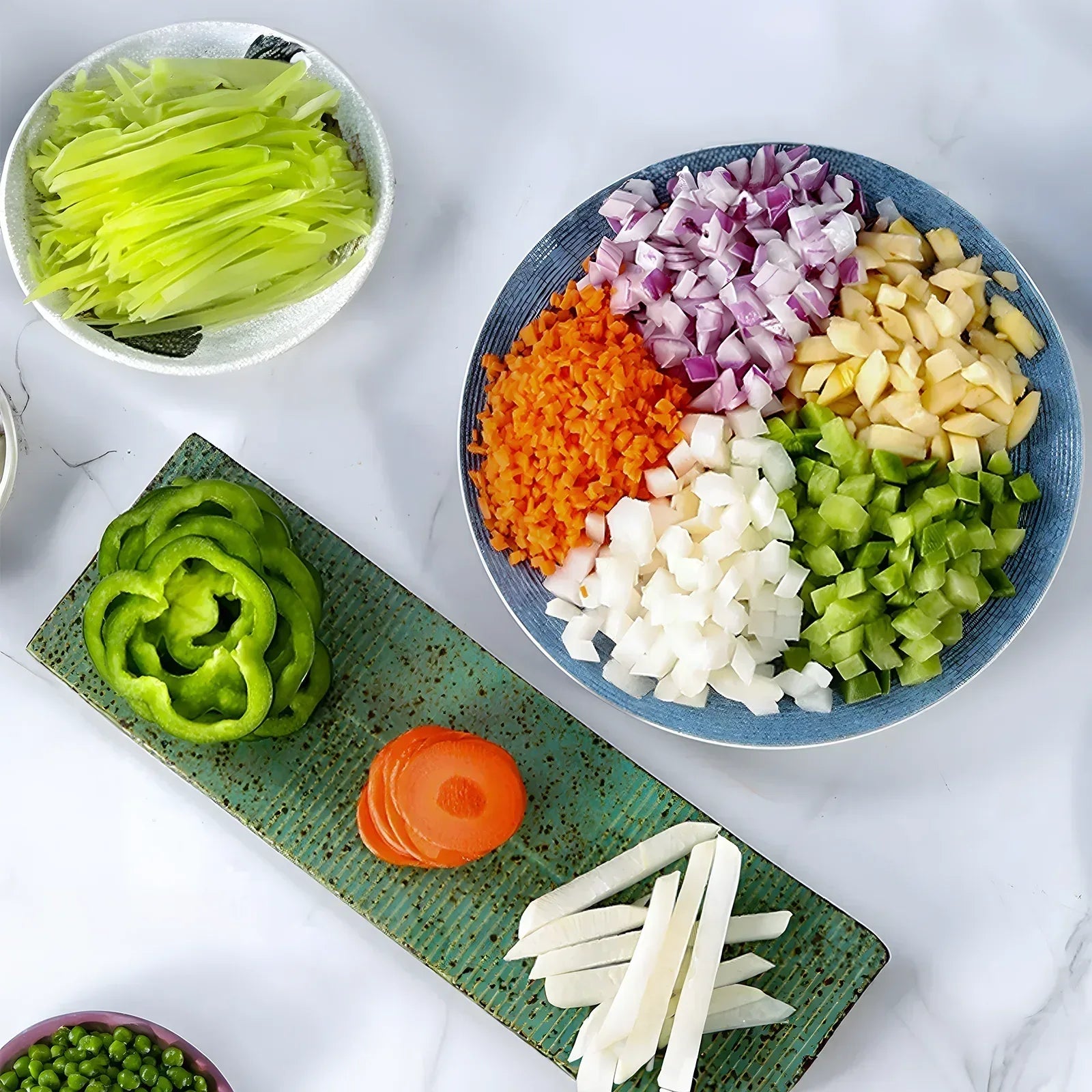 Mandoline Slicer for Vegetables Fruits, Adjustable Thickness Stainless Steel Food Cutter & Chopper, Safe and Quick Meal Preparation - USA MEGA SHOP