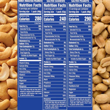 Planters variety pack nutrition facts and calories panel for nuts
