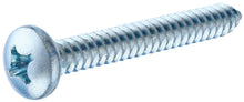 Steel screw wall anchor with white nylon plug, #8-14