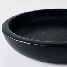 Large low serving bowl, dark interior and rim