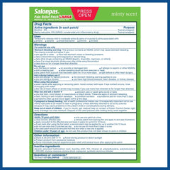 Salonpas Mild to Moderate Pain Relief Patch, Large, 9 Count
