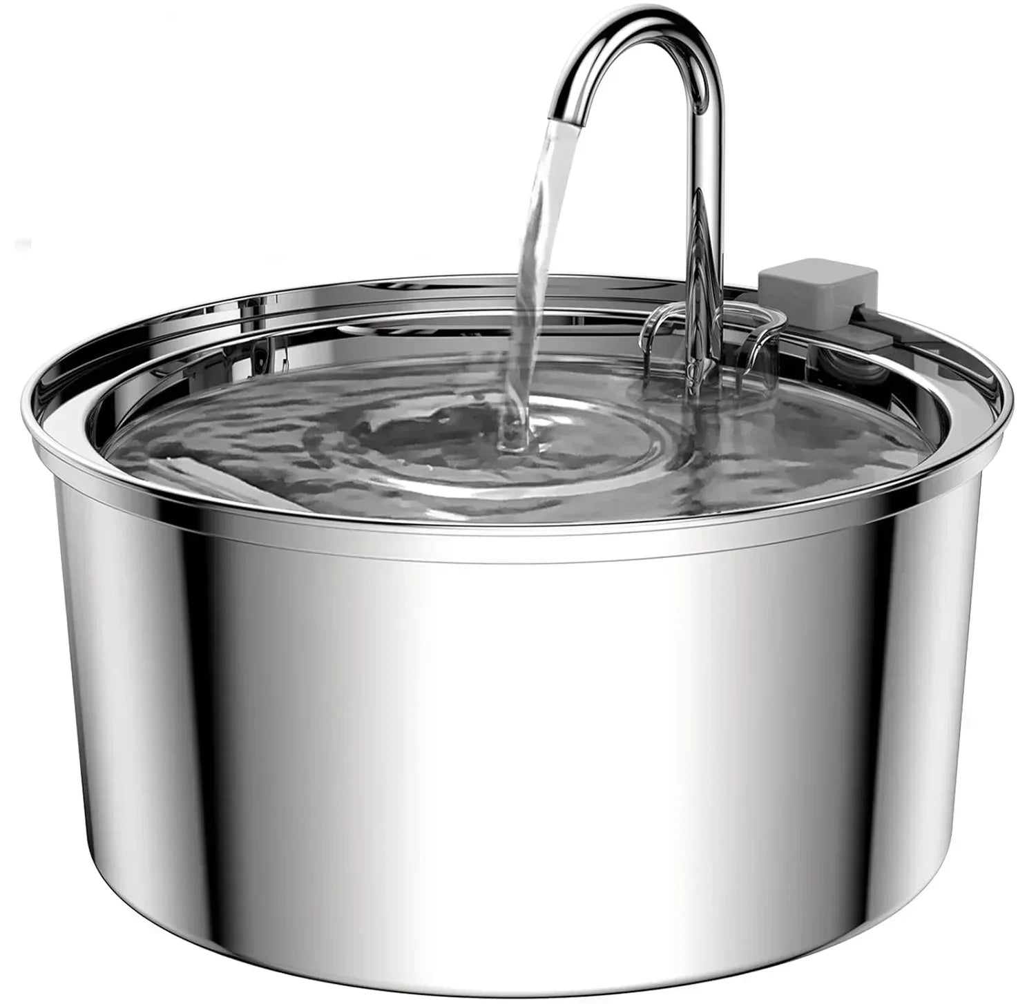 FWMB 3.2L/108oz Cat Water Fountain Premium Stainless Steel with 3 Filters, Automatic Pet Fountain Dispenser for Cats Dogs, with Ultra-Quiet Pump