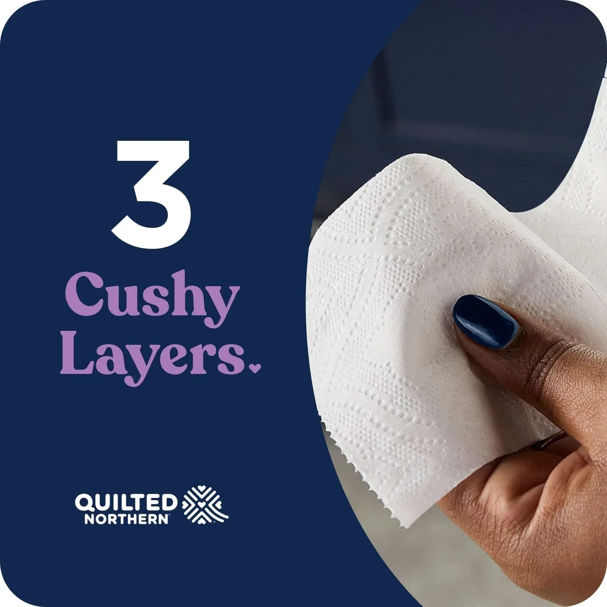 Quilted Northern Ultra Plush 3-Ply Toilet Paper, 12 Mega Rolls, 255 Sheets Per Roll