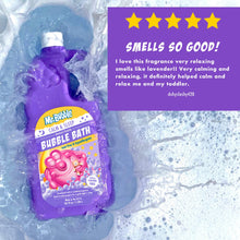 Purple bubble bath bottle with Calm & Sleep Bubble Bath label