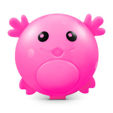 Pink reusable animal water balloon with face and small spikes