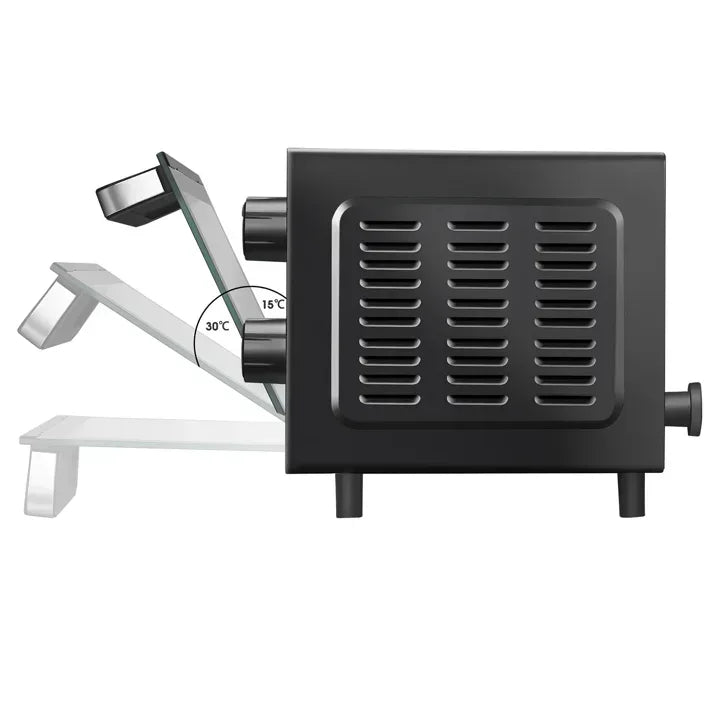 Mainstays 4-Slice Countertop Toaster Oven with 3 Settings, Includes Baking Rack and Pan, Black, New