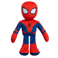 Spider-Man plush stuffed animal in red and blue with spider emblem on the chest