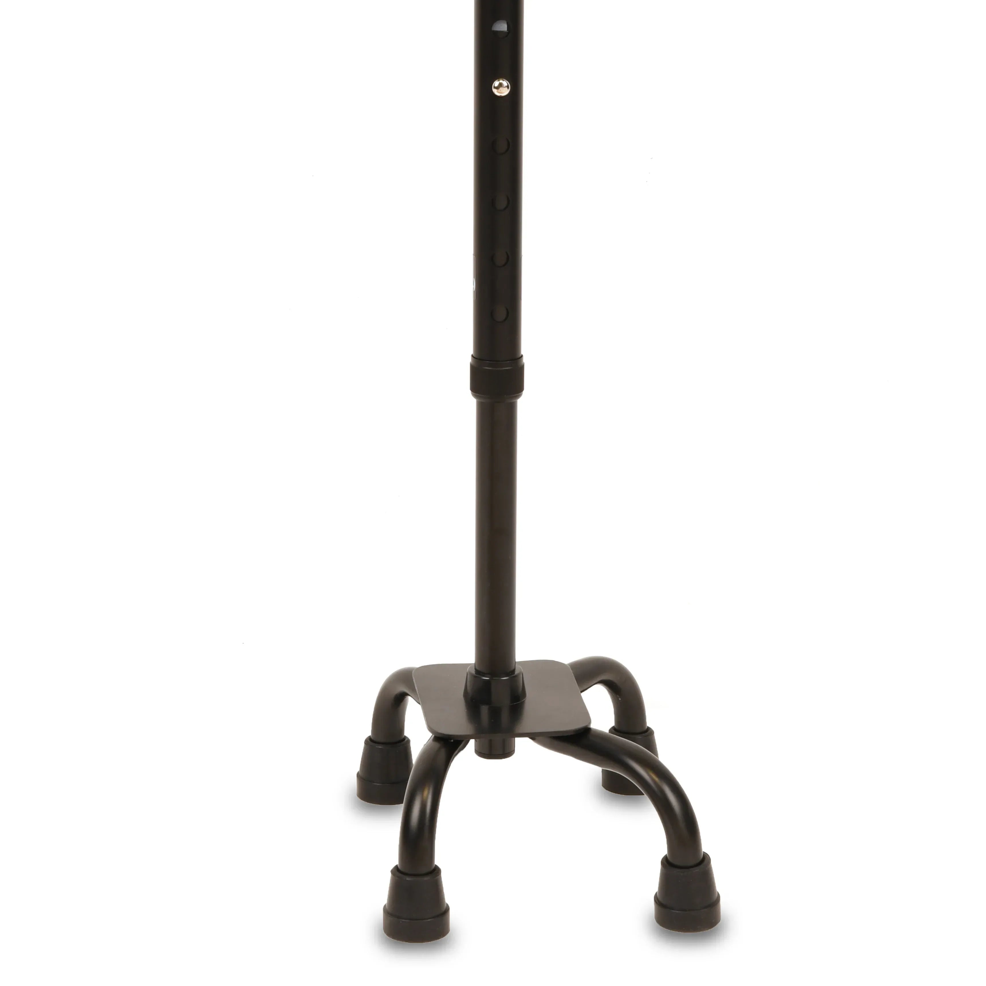 Equate Quad Walking Cane with Small Base – Height Adjustable, 300 lb Capacity