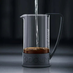 Bodum Brazil French Press Coffee Maker with Borosilicate Glass Carafe, 12 Ounce, Black