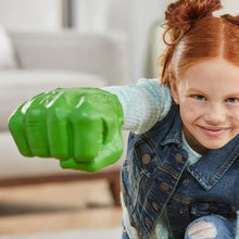 Green smash fist glove toy with clenched fist design