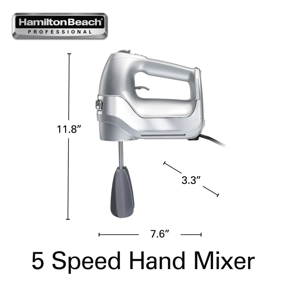 Hamilton Beach Professional 5-Speed Electric Hand Mixer with Slow Start & QuickBurst Technology, Mixer for Kitchen - USA MEGA SHOP