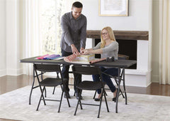 Cosco 6 Foot Premium Folding Table, Black - USA MEGA SHOP