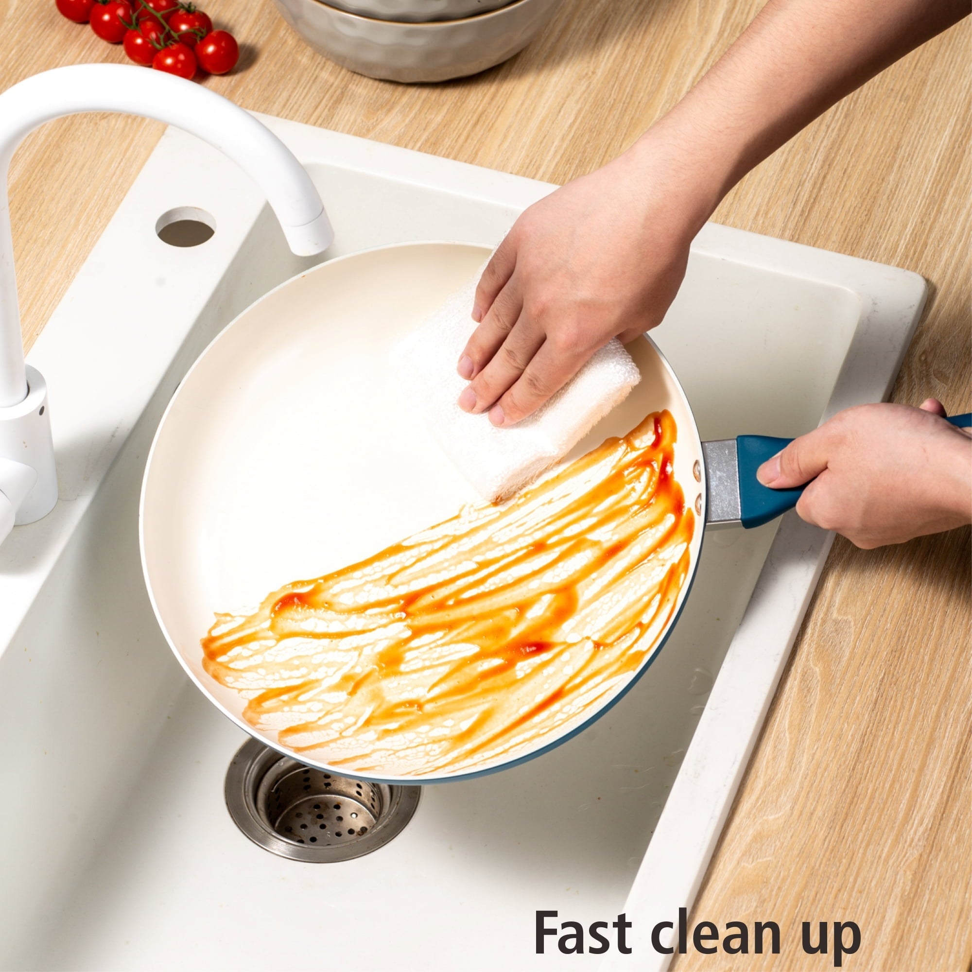 Mainstays Aluminum Nonstick Ceramic 3 Pieces Frypan Set