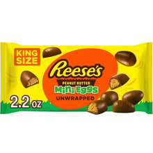 Reese’s king-size mini eggs unwrapped bag with chocolate pieces on front