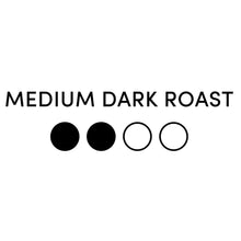 Medium dark roast indicator with four roast circles; two dark and two light
