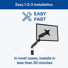 Monitor arm mount with VESA bracket and quick installation setup